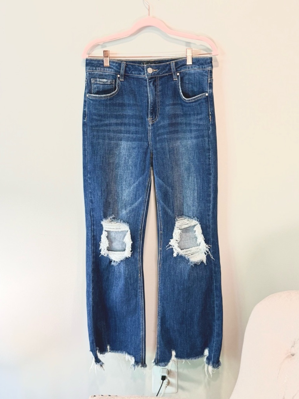 Risen Jeans Dark Wash High Stretch - Size 9 - Picture 2 of 11